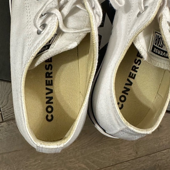 Converse All Star White Platform Canvas Shoes - Picture 3 of 6